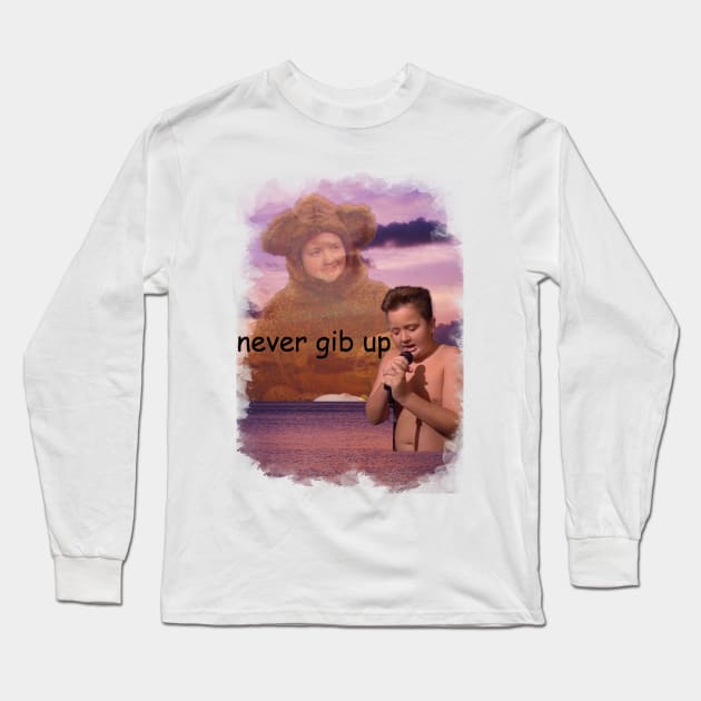 never gib up gibby Long Sleeve T-Shirt by InMyMentalEra